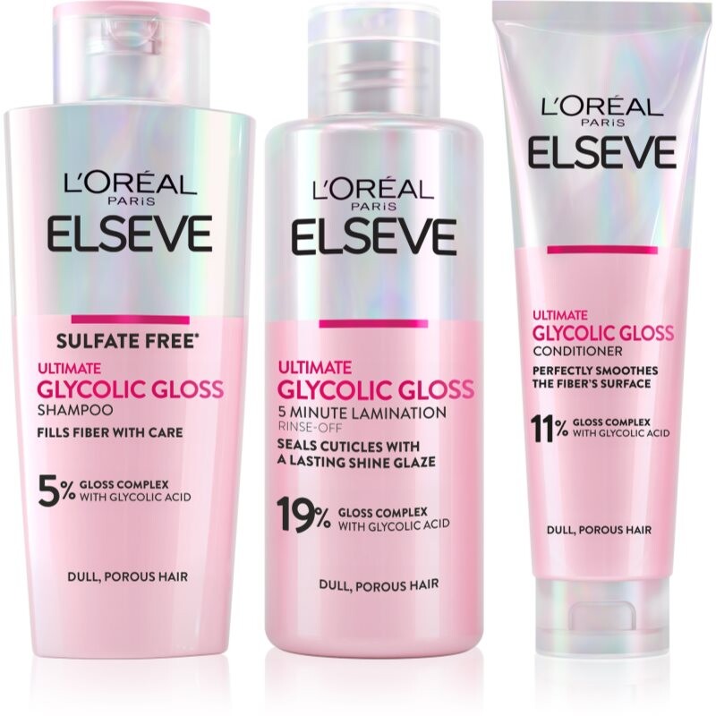L’Oréal Paris Elseve Glycolic Gloss set for hair