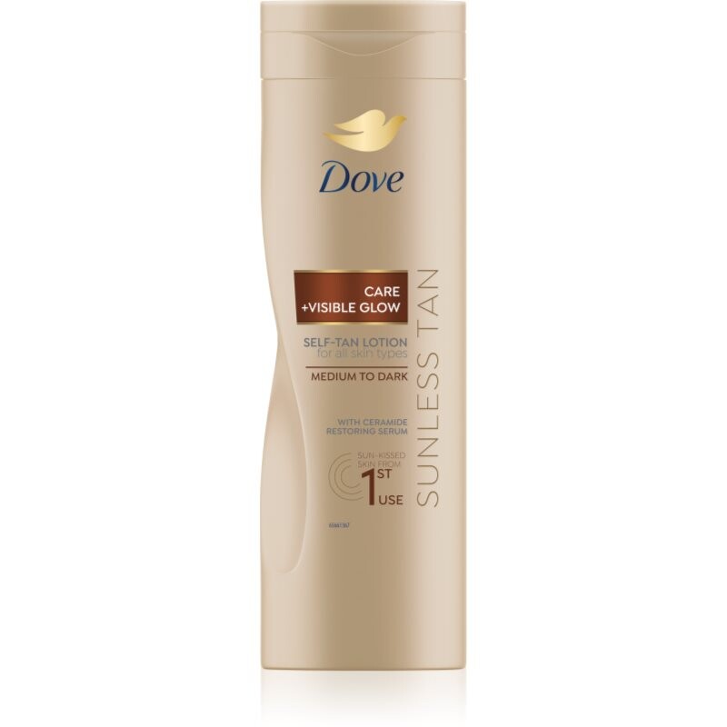 Dove Care&Glow Sunless Tan self-tanning milk shade Dark 400 ml