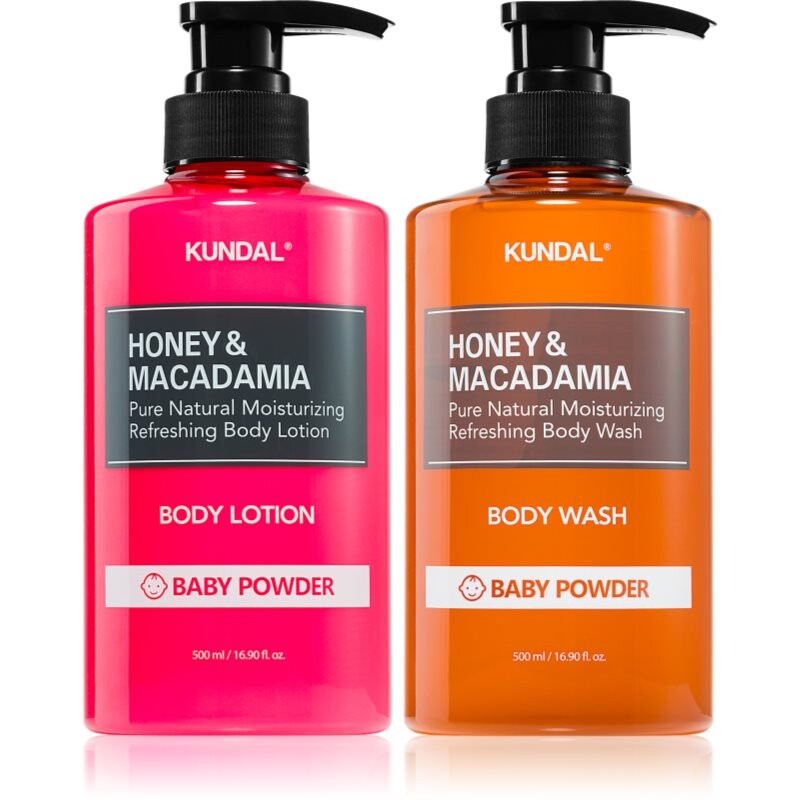 KUNDAL Honey & Macadamia Baby Powder set for the body