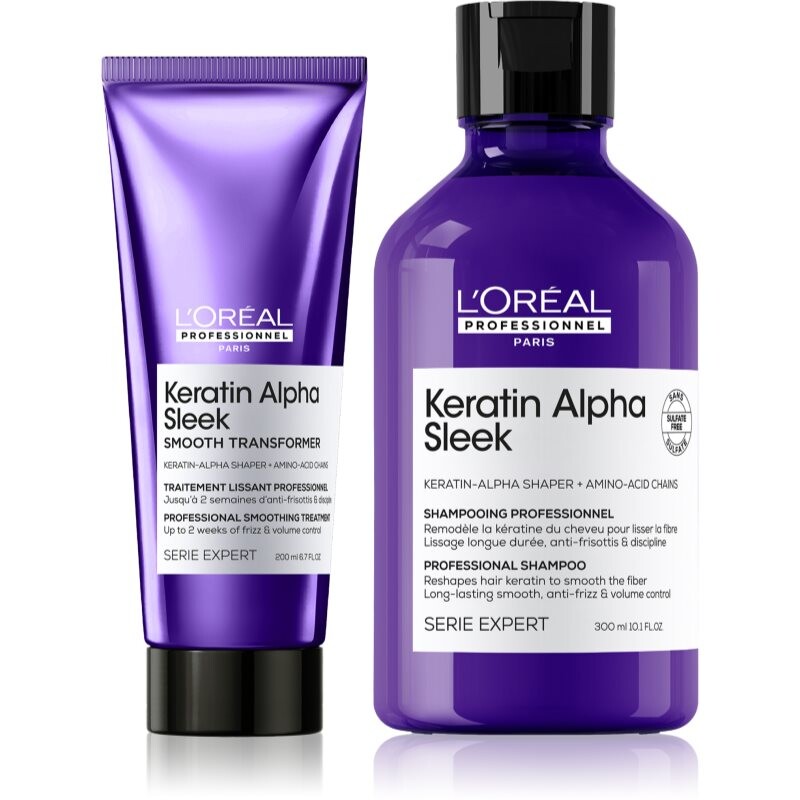 L’Oréal Professionnel Keratin Alpha Sleek set to smooth hair