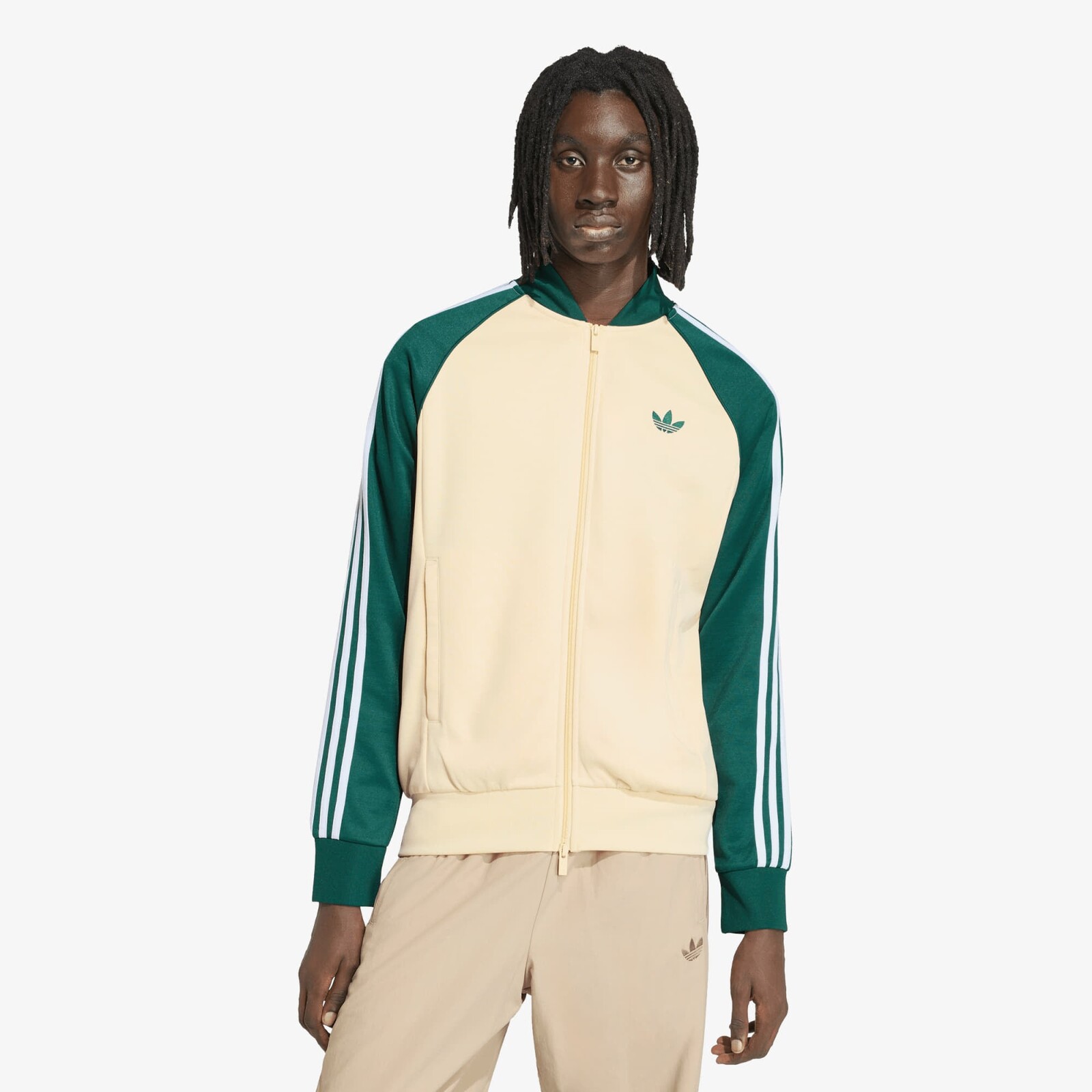 Sweatshirt adidas Sst Track Top Warm Vanilla/ Collegiate Green XXL