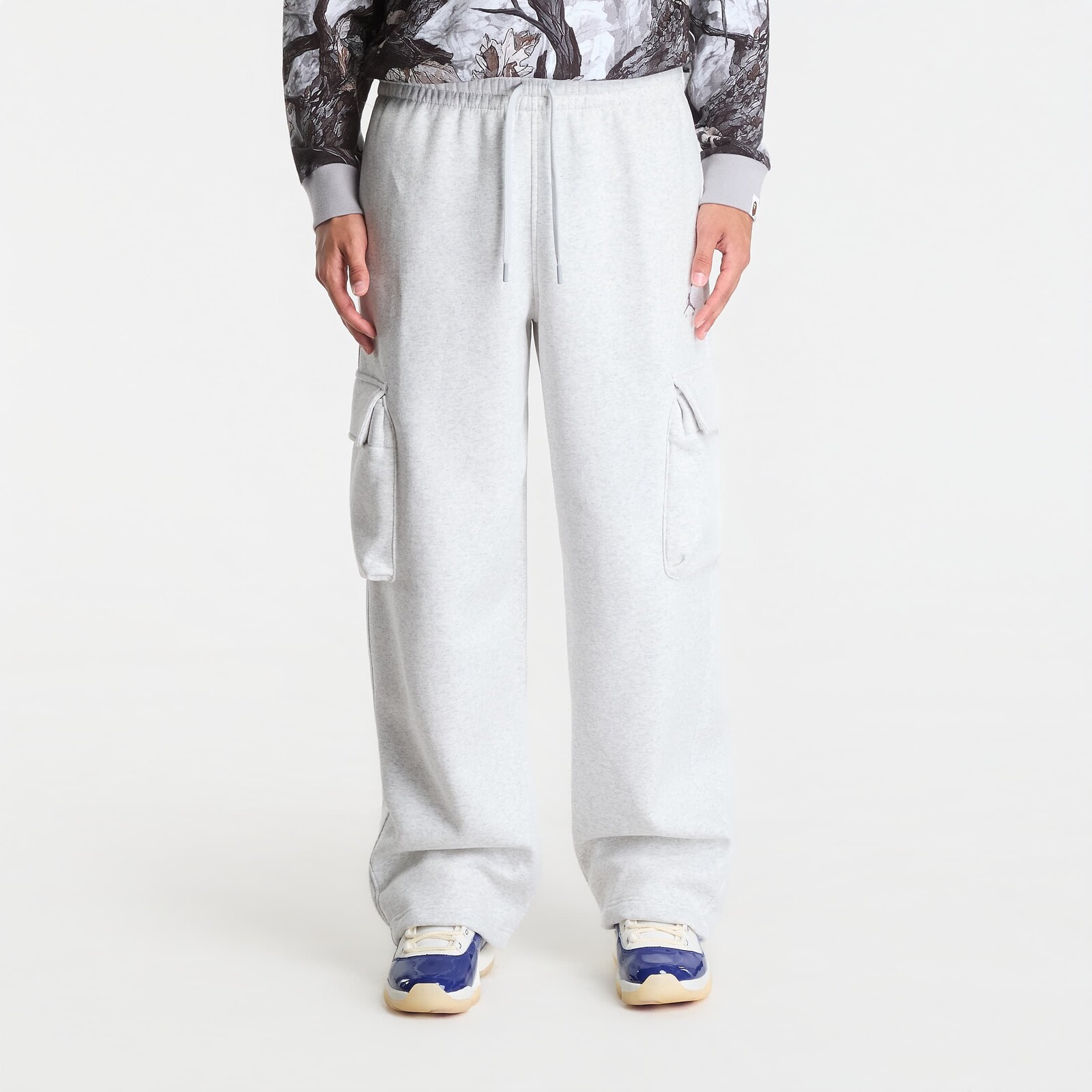 Pants Jordan Brooklyn Men's Oversized Fleece Cargo Pants Neutral Grey/ Htr/ Lt Smoke Grey L