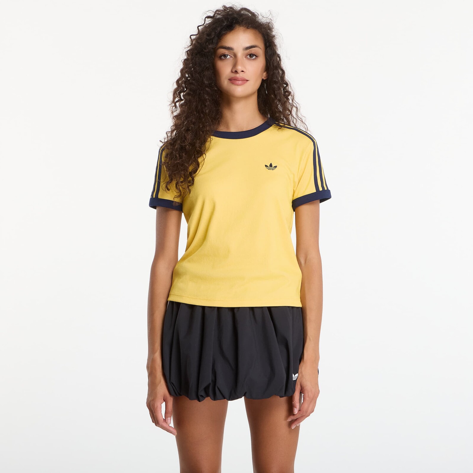 T-shirt adidas Heather 3-Stripes Cali T-Shirt Warm Vanilla/ Bold Gold/ Night Indigo S