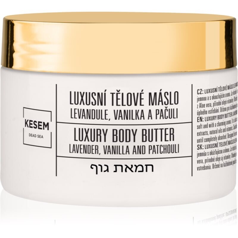 KESEM Luxury Body Butter Lavender, Vanilla & Patchouli body butter levandule, vanilka a pačuli 350 ml
