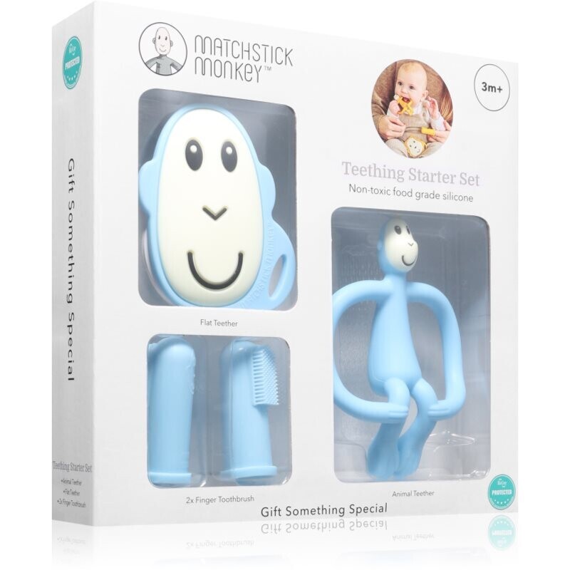 Matchstick Monkey Starter Set Monkey Light Blue gift set for children 3m+ 1 pc