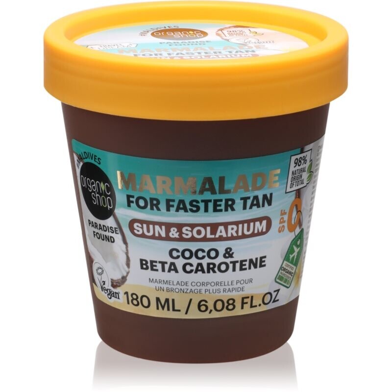 Organic Shop Paradise Found Coco & Beta Carothene body butter for tan enhancement 180 ml
