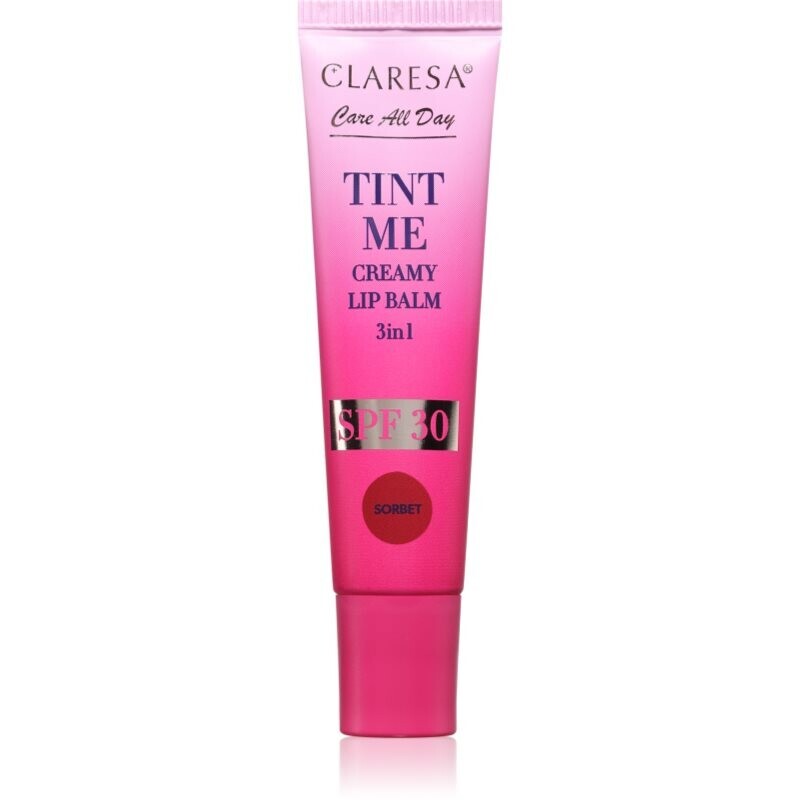 Claresa Tint Me Creamy Lip Balm lip balm with moisturising effect shade Sorbet 12 ml