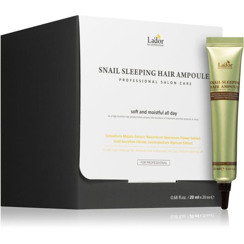 La'dor Snail Sleeping Hair Ampoule night ampoule for healthy and beautiful hair 20x20 ml