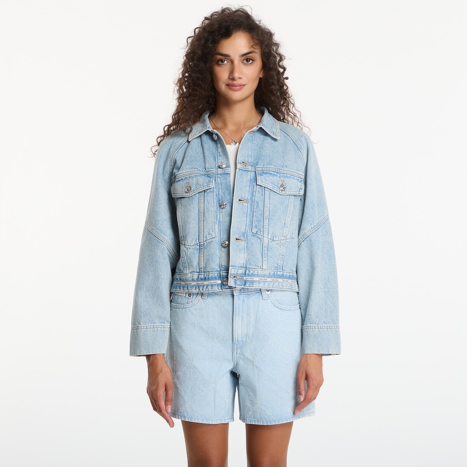 Jacket Calvin Klein Jeans Branded Boxy Denim Jacket Fresh Water L