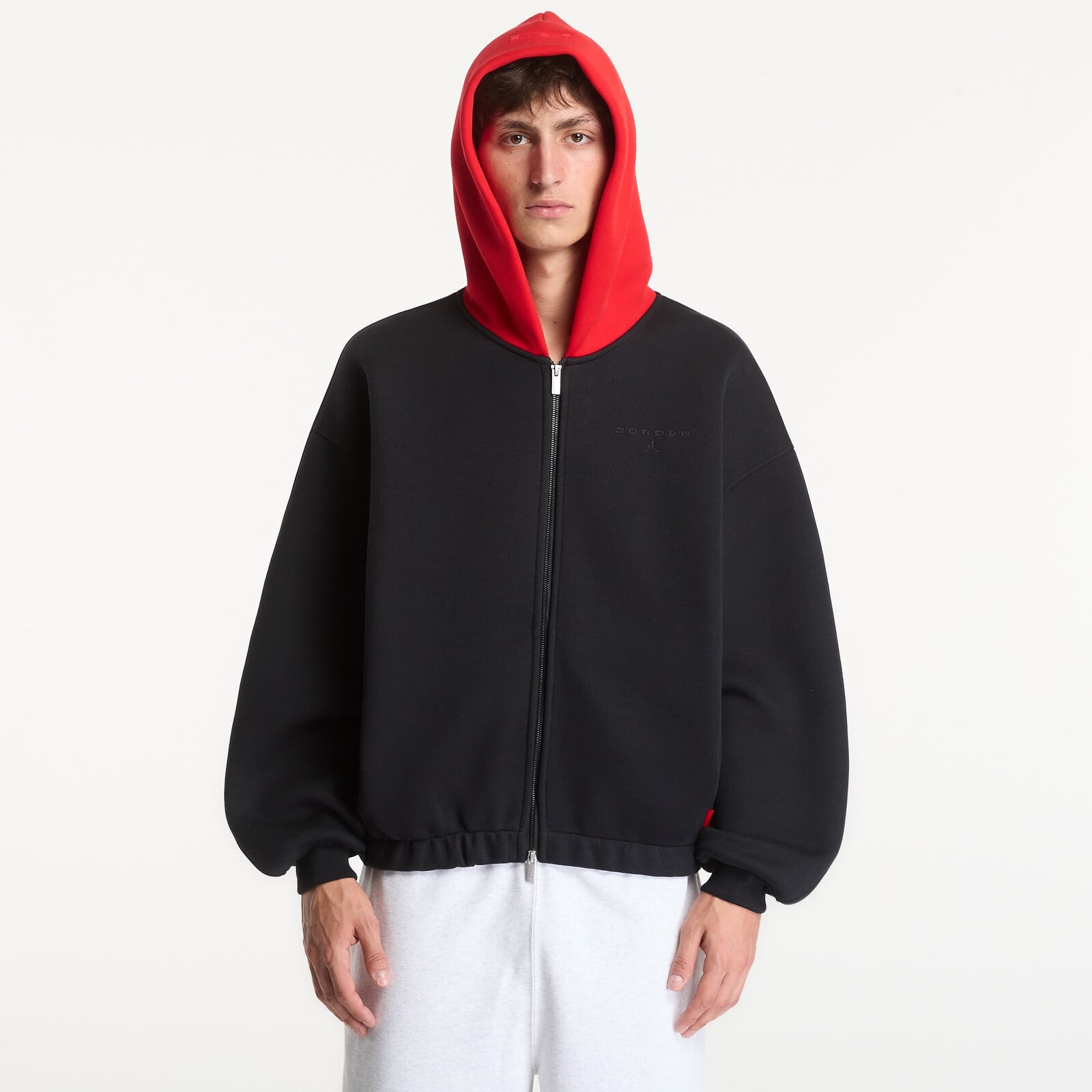 Sweatshirt Jordan Flight Men's Pullover Hoodie Black/ University Red XXL
