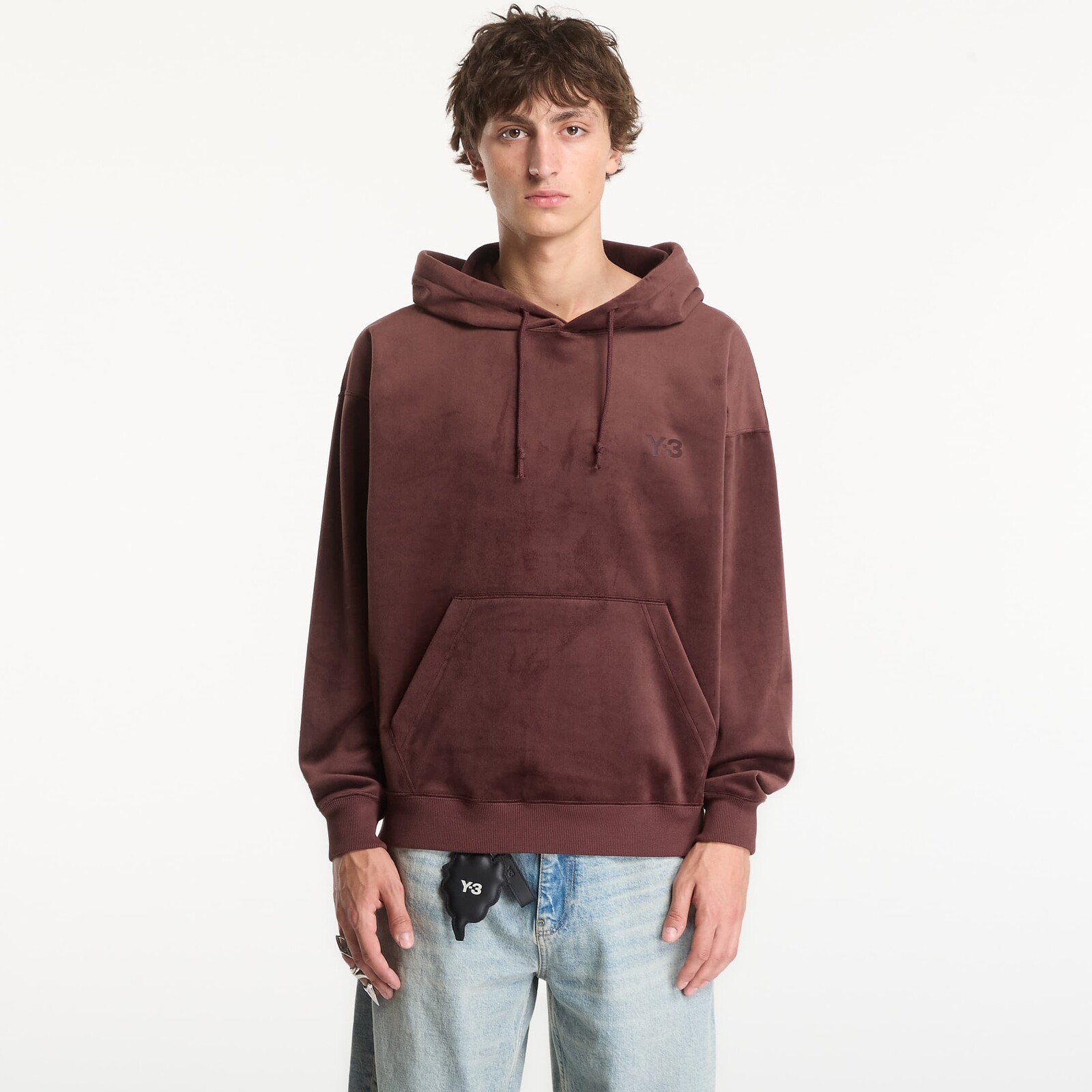 Sweatshirt Y-3 Velvet Corduroy Hoodie UNISEX Night Red XL