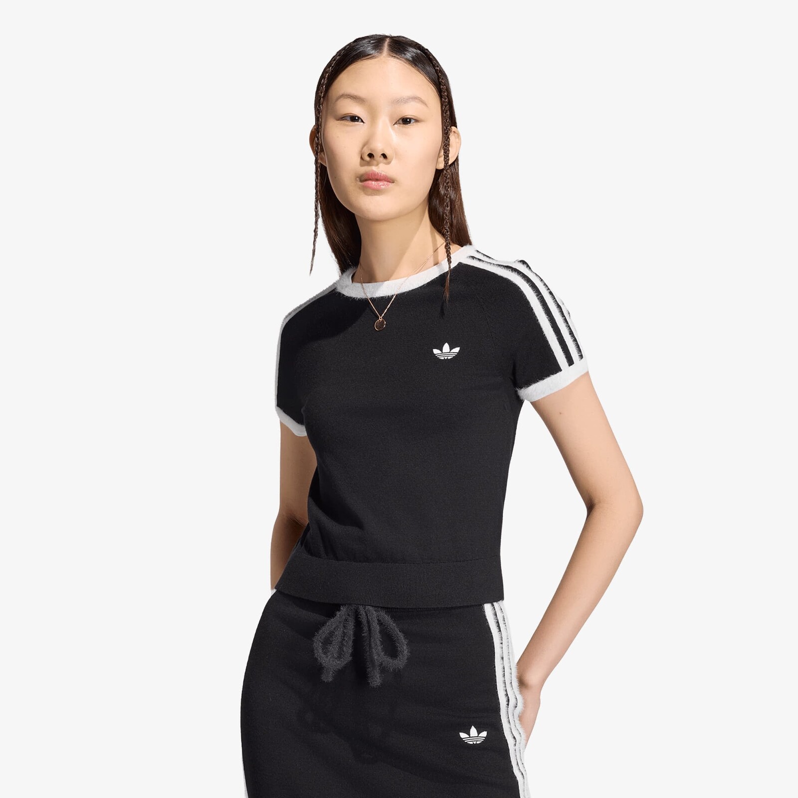 T-shirt adidas Knitted T-shirt Black/ White M