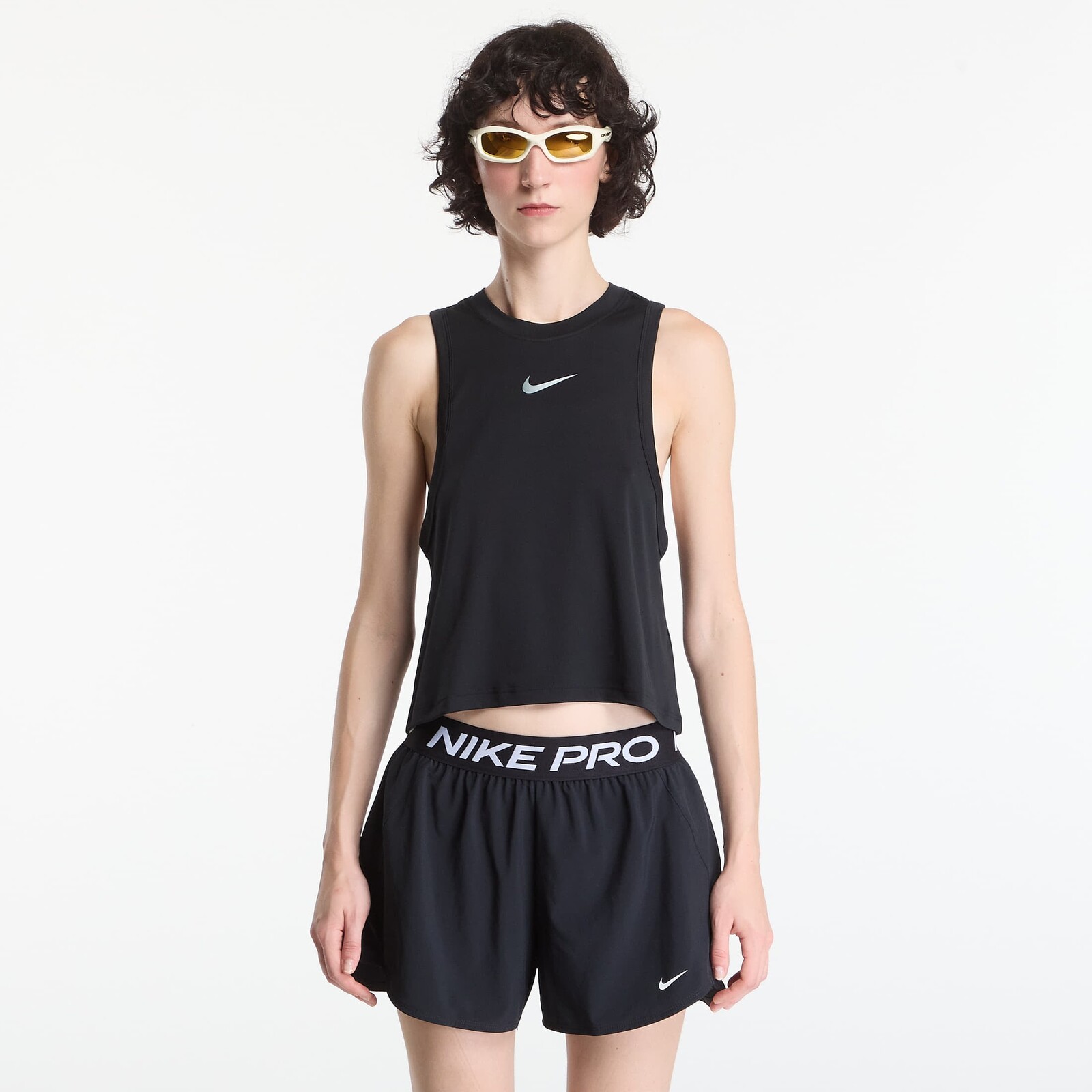 Tank top Nike Pro Women's Dri-FIT Tank Top Black/ White M