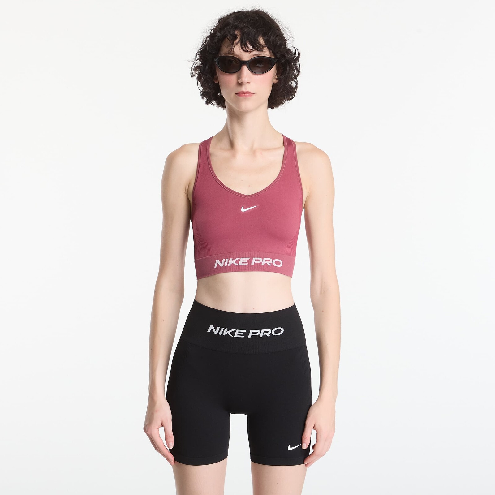 Nike Pro Seamless Women's Dri-FIT Tank Top Pink Smoke/ White XS