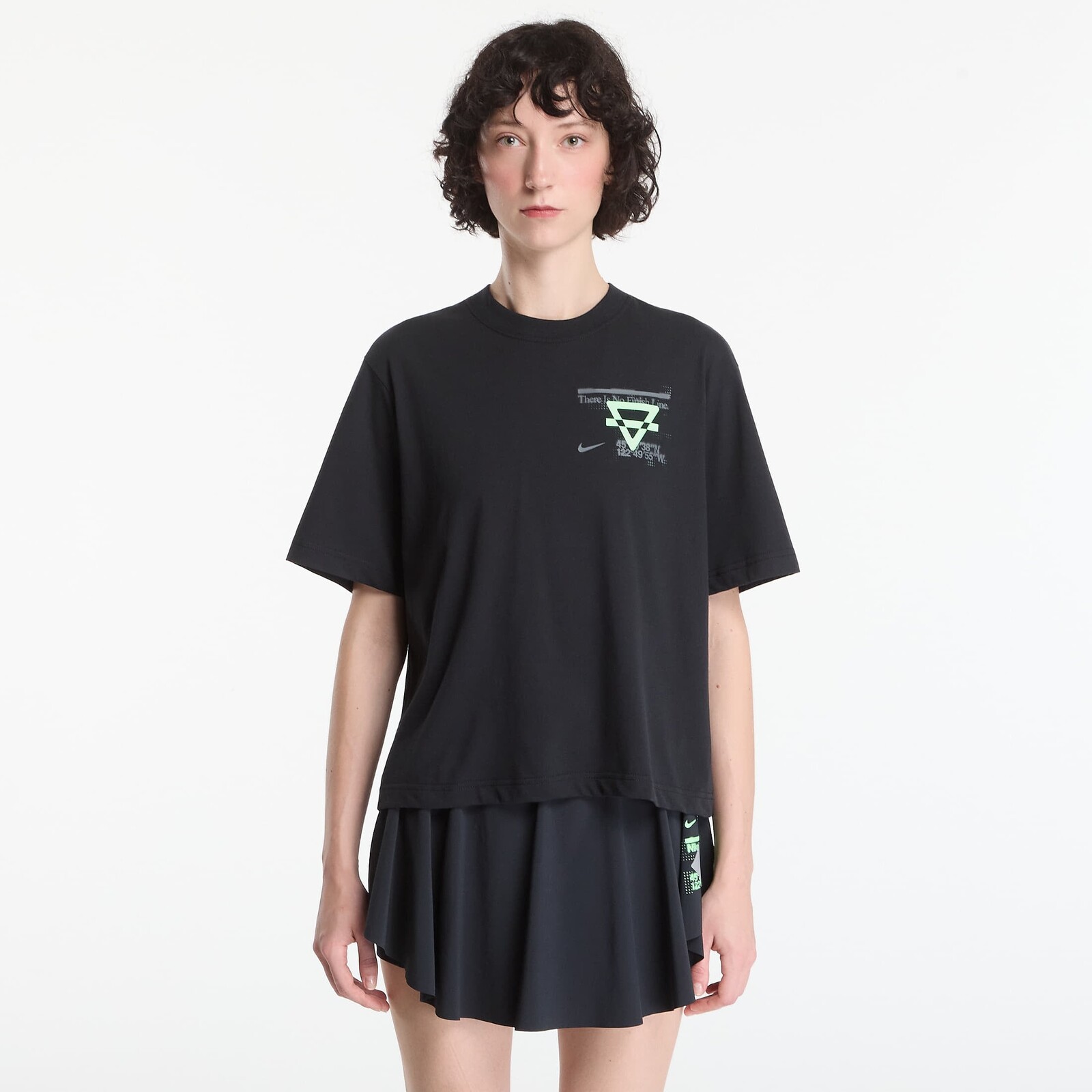 T-shirt Nike Swift Women's Dri-FIT Running T-Shirt Black/ No/ Illusion Green XS