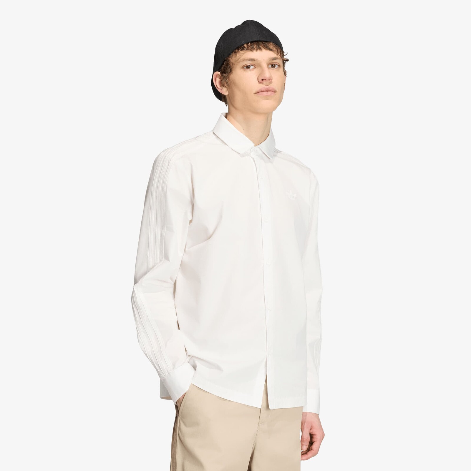 Shirt adidas 3 Stripes Button Up Shirt Cloud White M