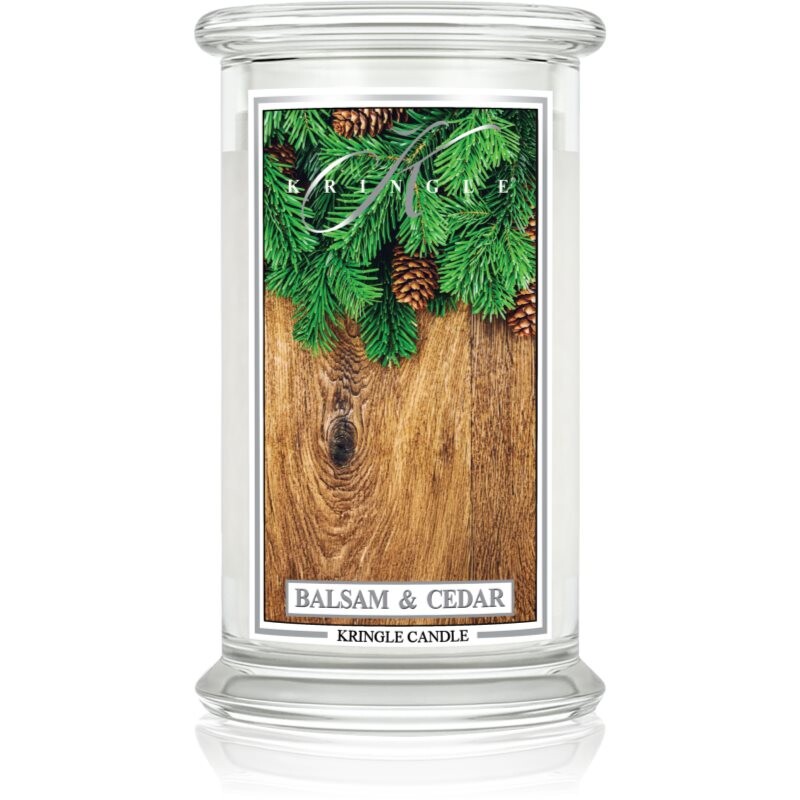Kringle Candle Classic Balsam & Cedar scented candle 623 g