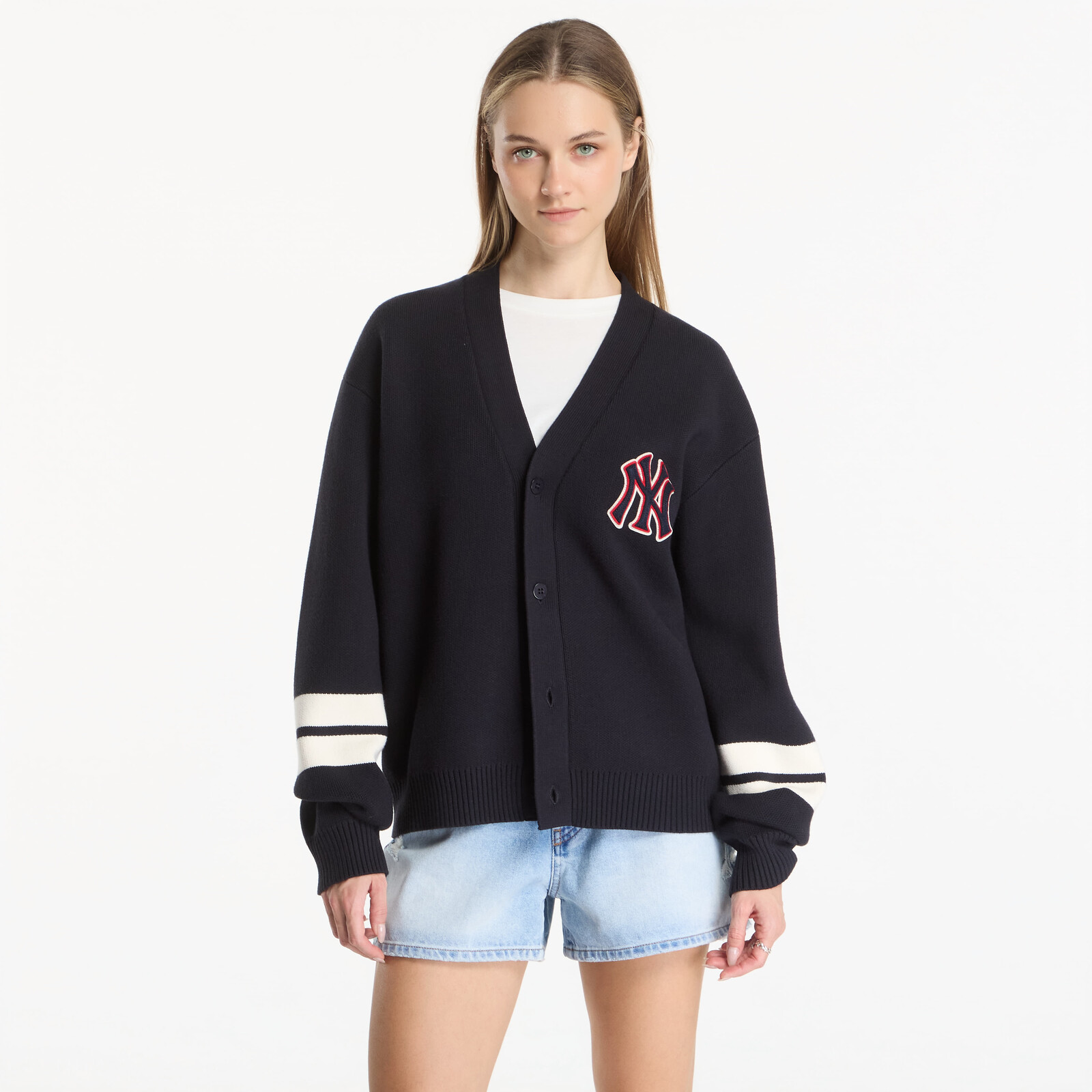 Sweater New Era MLB Knit Cardigan New York Yankees UNISEX Navy XL
