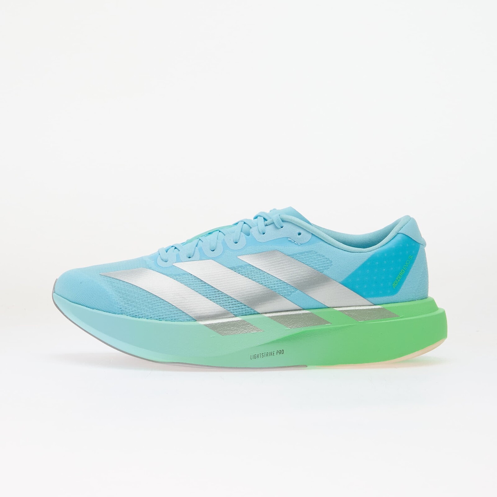 Sneakers adidas Adizero EVO SL LIGHTSTRIKEPRO Bliss Blue/ Silver Met./ Screaming Green UK 11.5