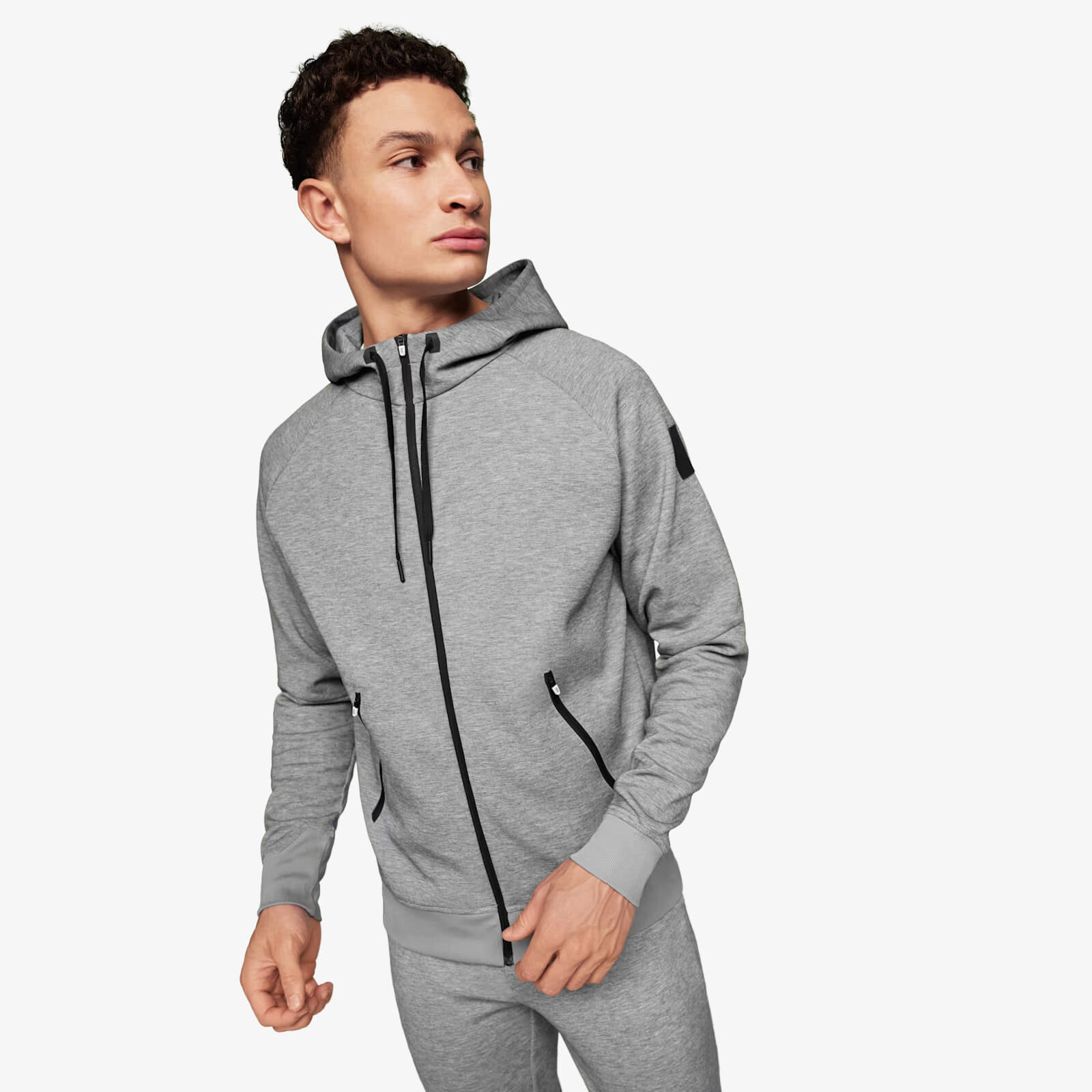 Sweatshirt On Zipped Hoodie Grey XXL