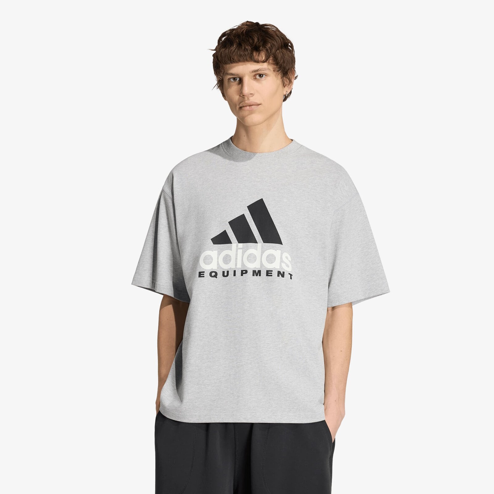 T-shirt adidas Equipment Logo Tee Medium Grey Heather XXL
