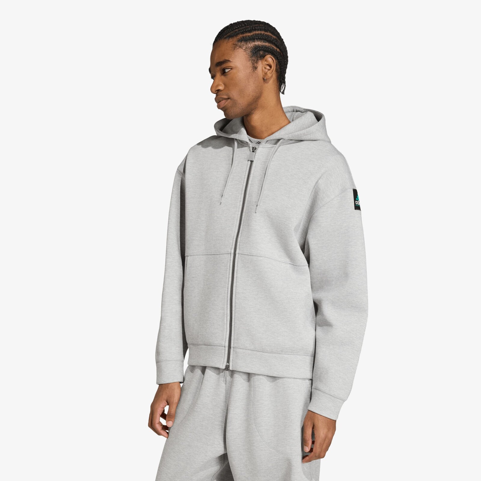 Sweatshirt adidas Spacer Full Zip Hoodie Medium Grey Heather S