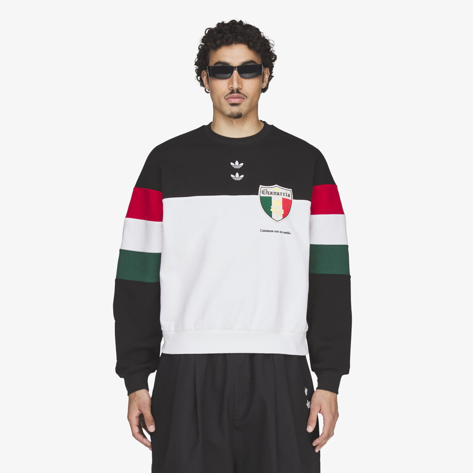 Sweatshirt adidas x Willy Chavarria Fleece Crewneck Sweatshirt Black/ White M