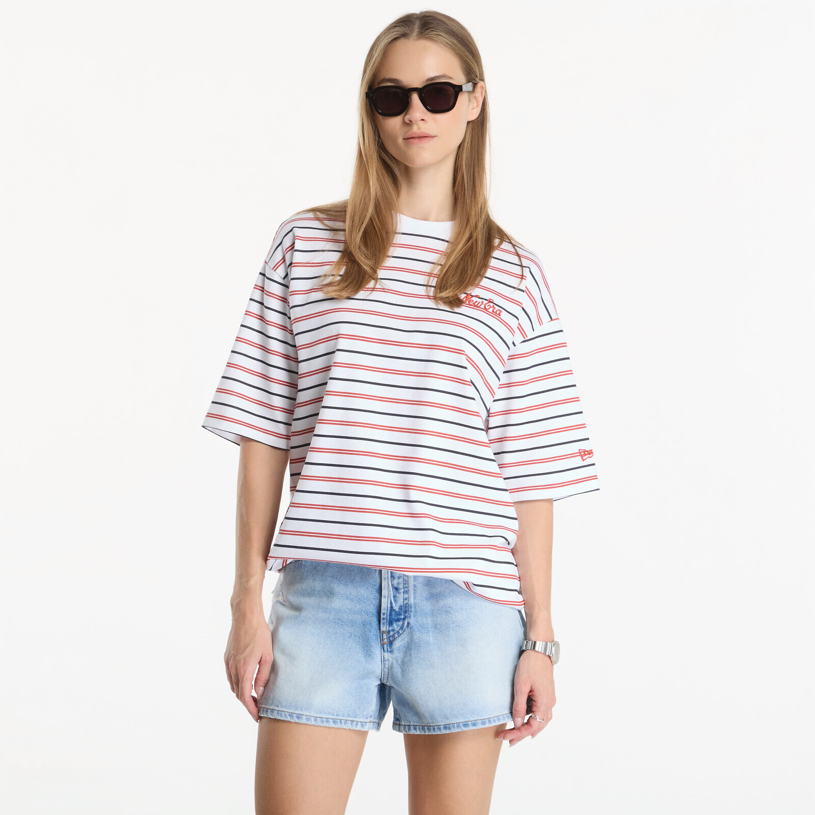 T-shirt New Era Stripe OS Tee UNISEX White XL