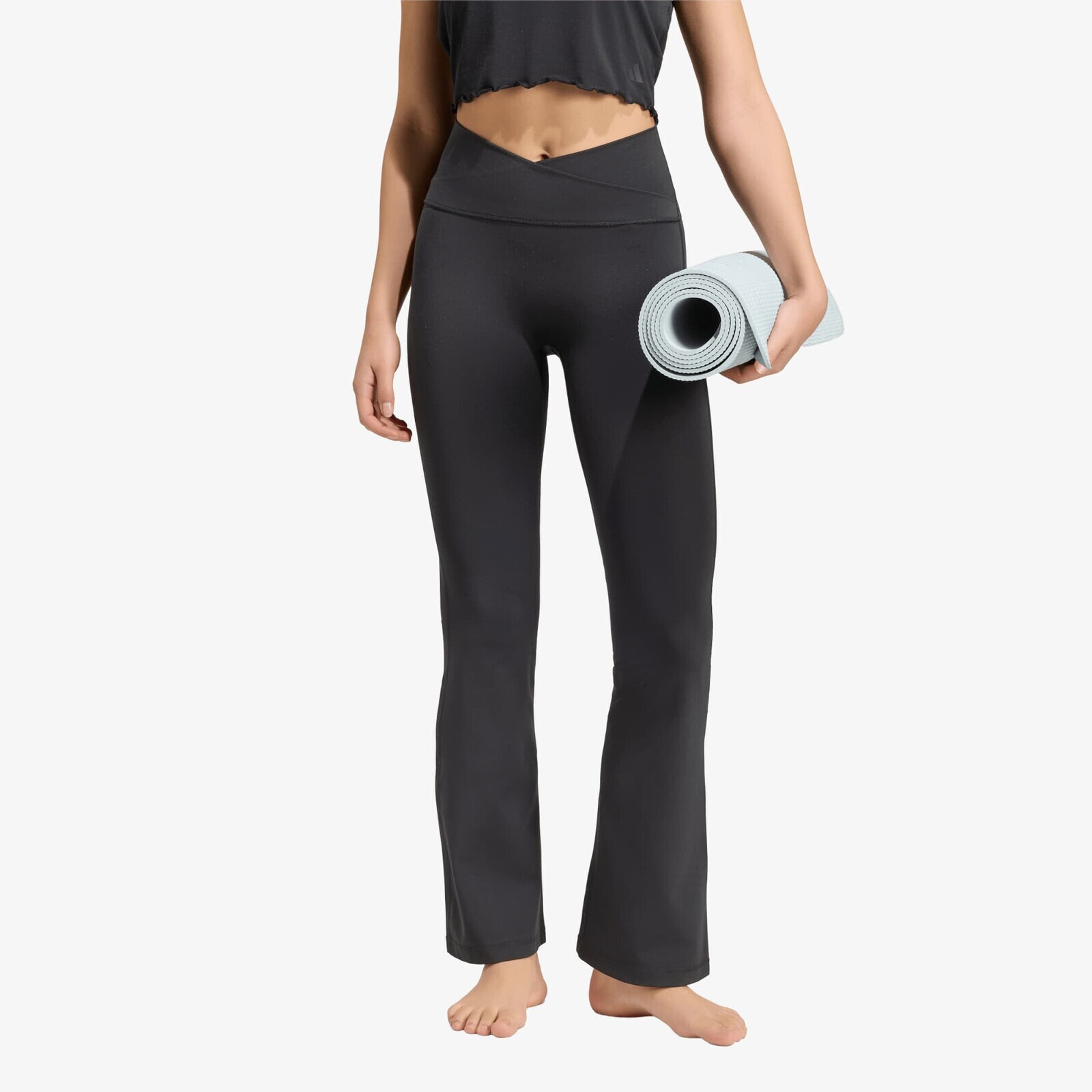 Pants adidas 3-Stripes Studio All Me Flare X-Over Leggings Black S