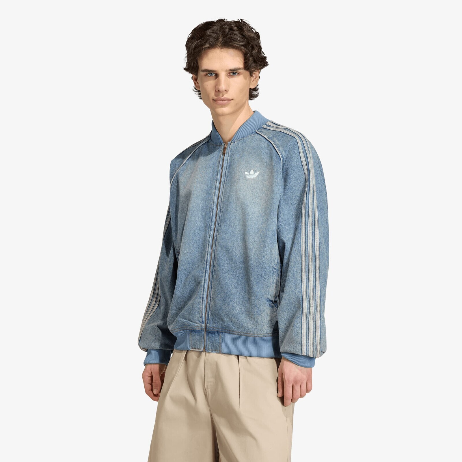 Jacket adidas SST Adicolor Denim Tracktop Worn Blue Denim S