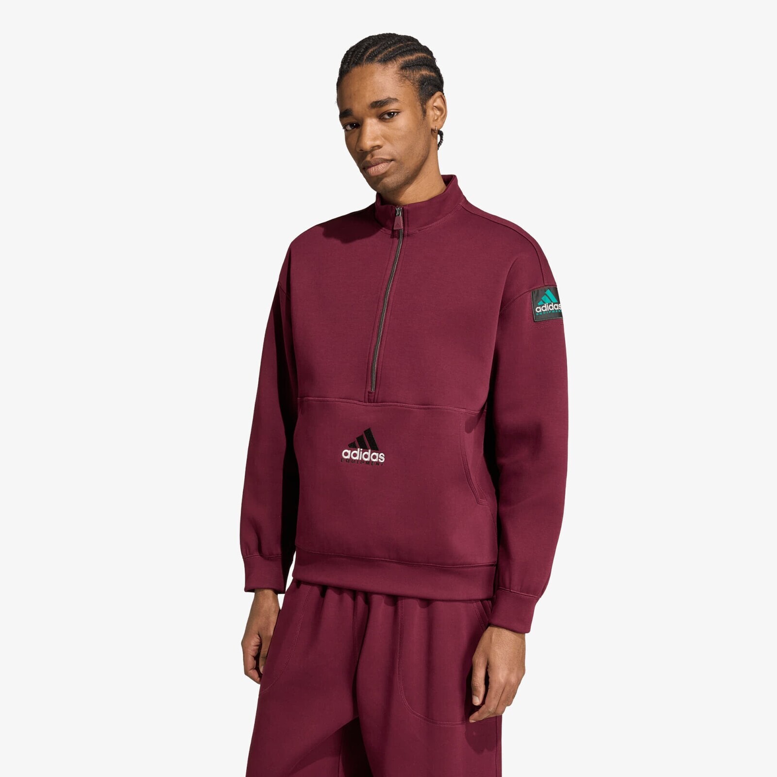 Sweatshirt adidas Equipment Spacer Half-zip Maroon XL