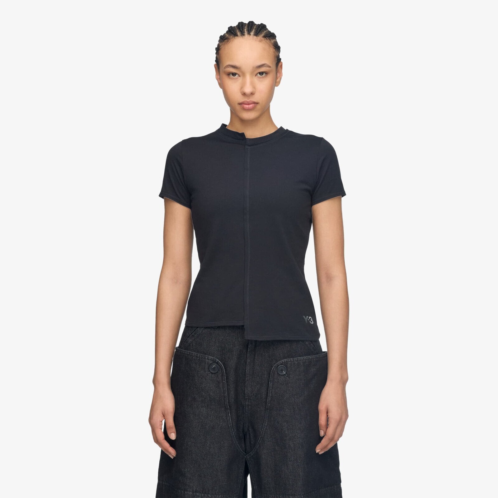 T-shirt Y-3 Fitted Short Sleeve Tee Black L