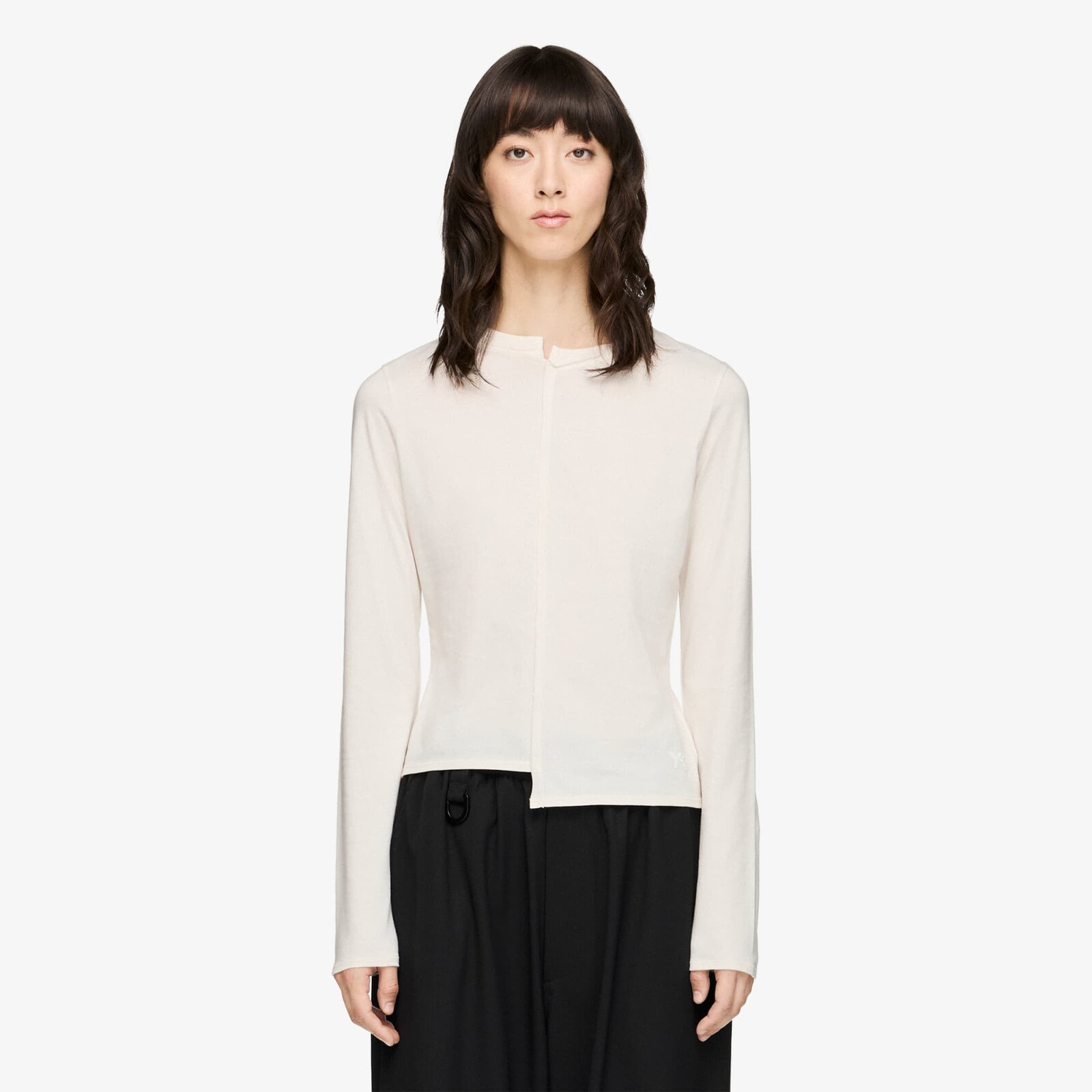 T-shirt Y-3 Fitted Long Sleeve Tee Chalk White M