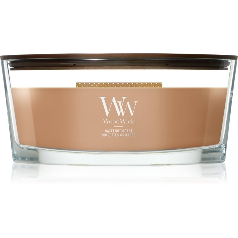 Woodwick Hazelnut Roast scented candle with wooden wick 453.6 g