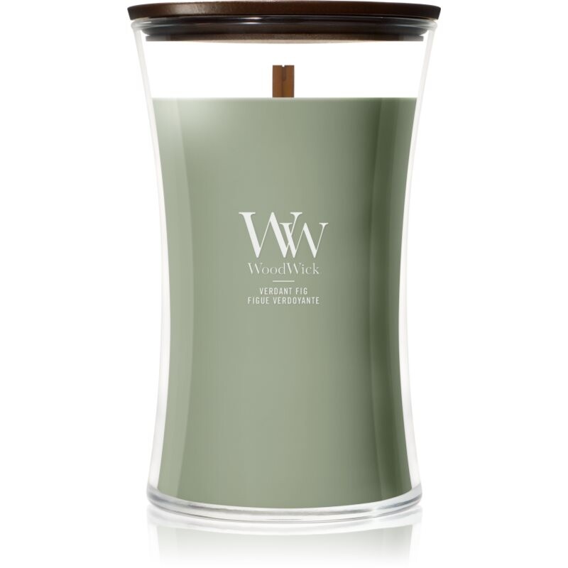 Woodwick Verdant Fig scented candle with wooden wick 610 g