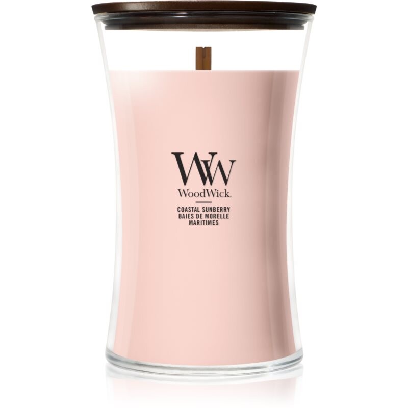 Woodwick Coastal Sunberry scented candle with wooden wick 610 g