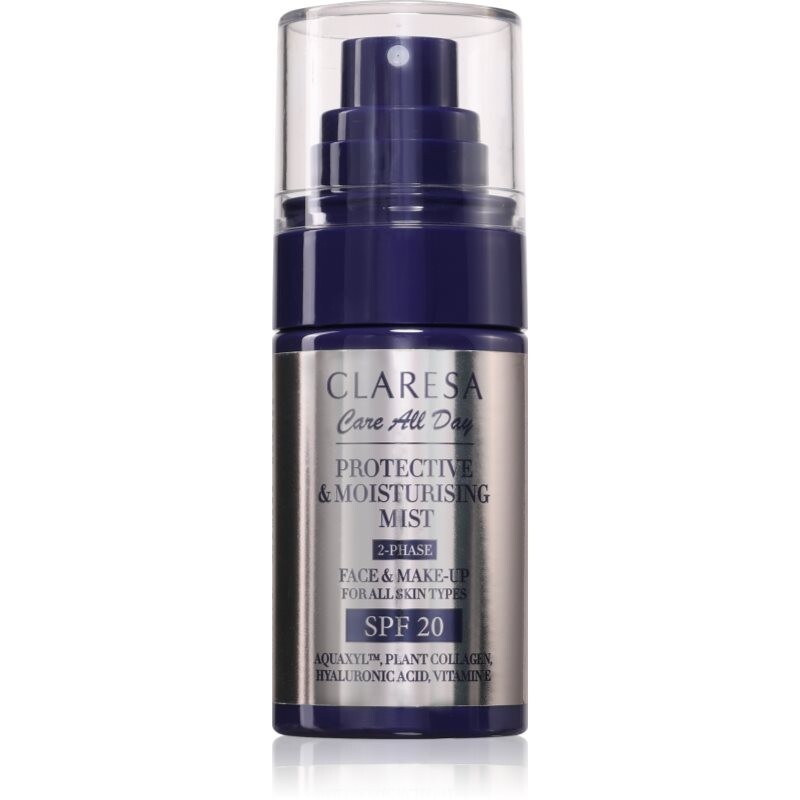 Claresa Care All Day Protective & Moisturising Mist makeup setting spray with moisturising effect SPF 20 50 ml