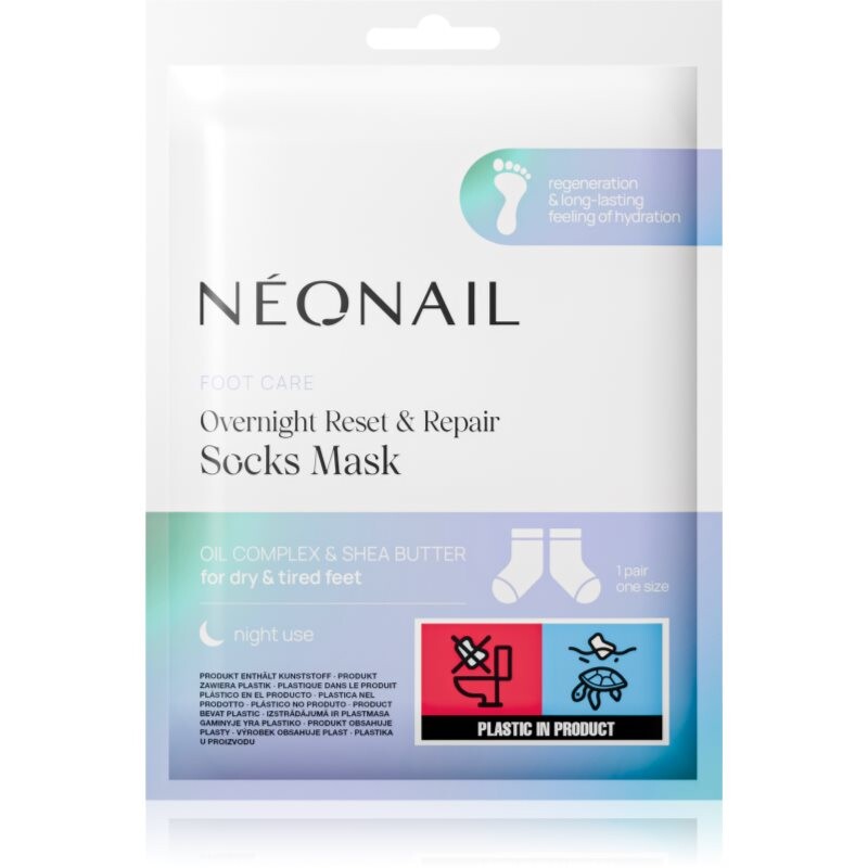 NEONAIL Foot Care Overnight Reset & Repair Socks Mask regenerating foot mask in sock form night 1 pair