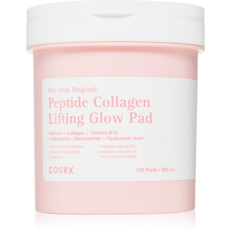 Cosrx One Step Original Peptide Collagen Lifting Glow Pad toner pads to firm and lift 100 pc