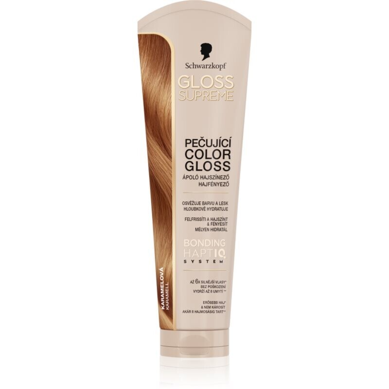 Schwarzkopf Creme Supreme Gloss bonding colour mask adds moisture and shine shade Caramel Brown 145 ml