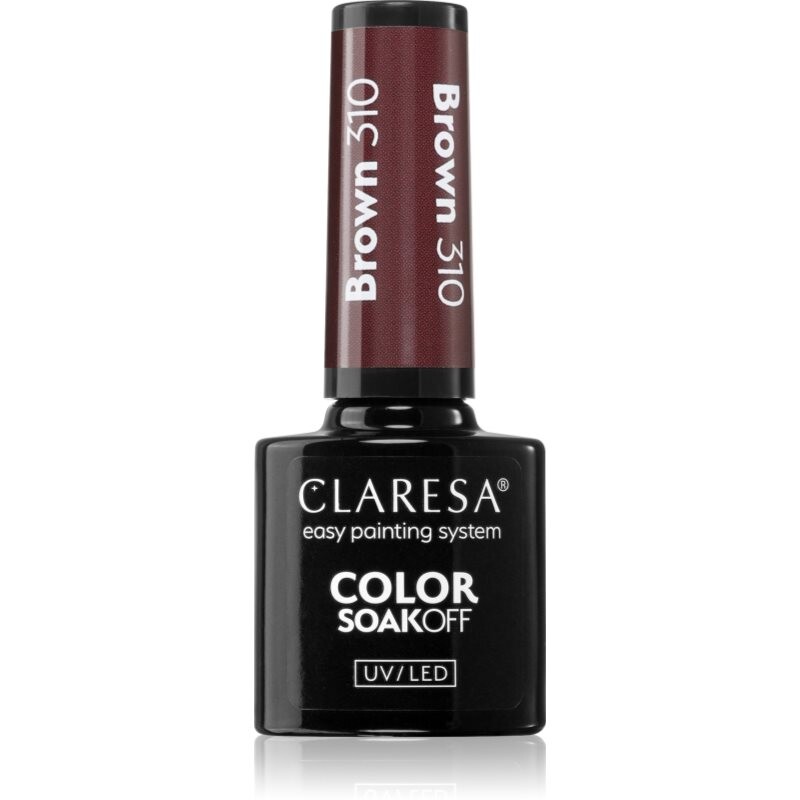 Claresa SoakOff UV/LED Color Brown gel nail polish shade 310 5 g