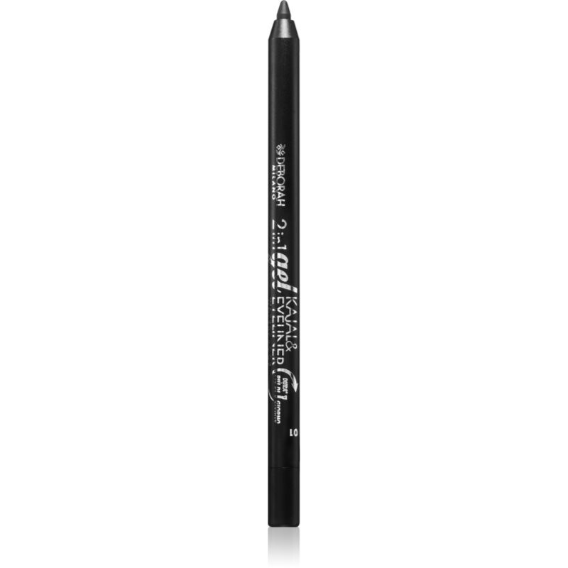Deborah Milano 2 In 1 Gel Kajal & Eyeliner long-lasting gel eyeliner shade 01 Black 1.2 g