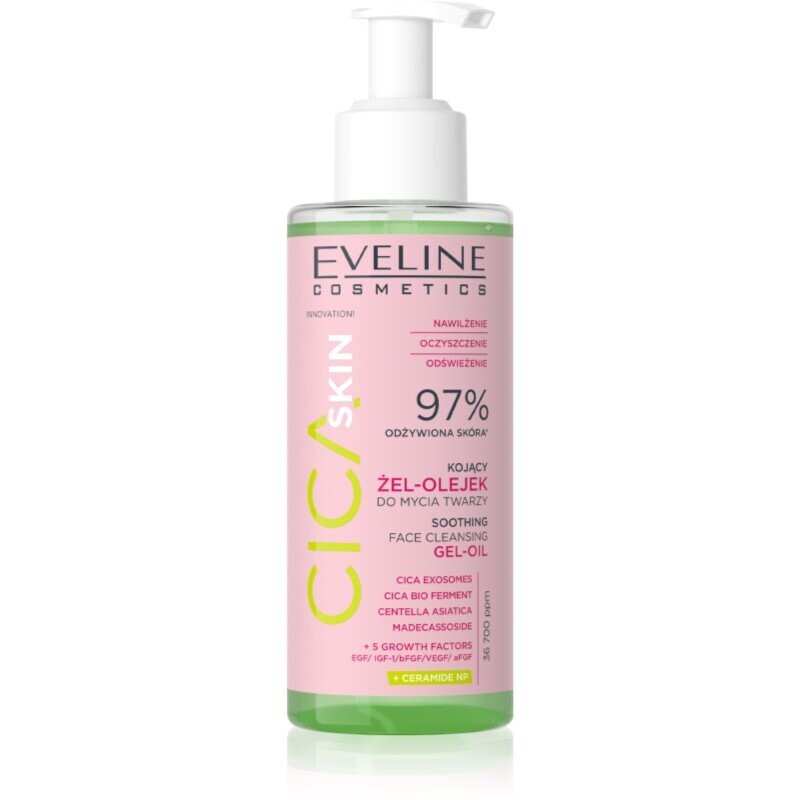 Eveline Cosmetics Cica Skin oil soothing cleansing oil for the face 145 ml