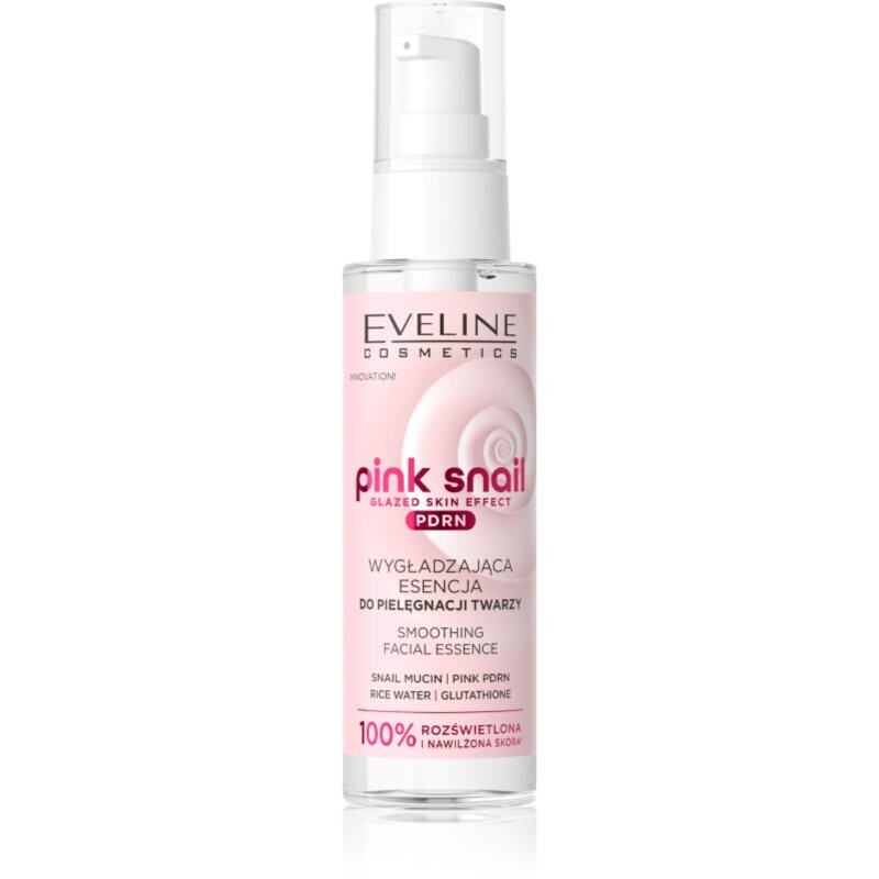 Eveline Cosmetics Pink Snail Glazed Skin Effect essence with smoothing effect 100 ml
