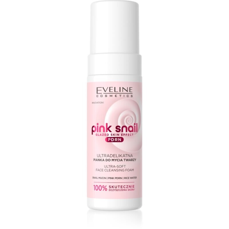 Eveline Cosmetics Pink Snail Glazed Skin Effect gentle cleansing foam for the face 150 ml