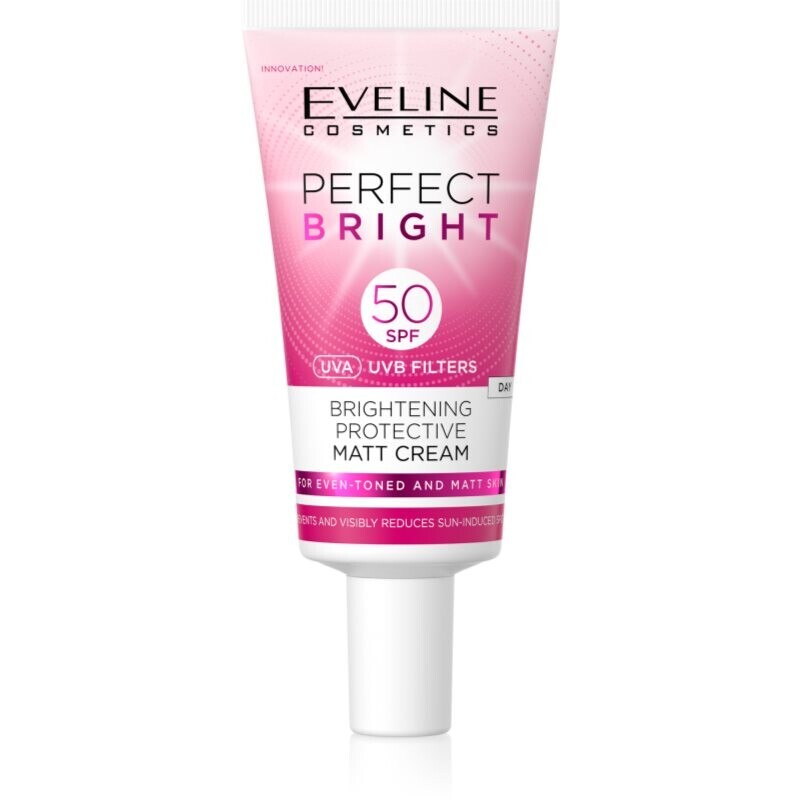 Eveline Cosmetics Perfect Bright SPF 50 protective mattifying cream for the face SPF 50 30 ml