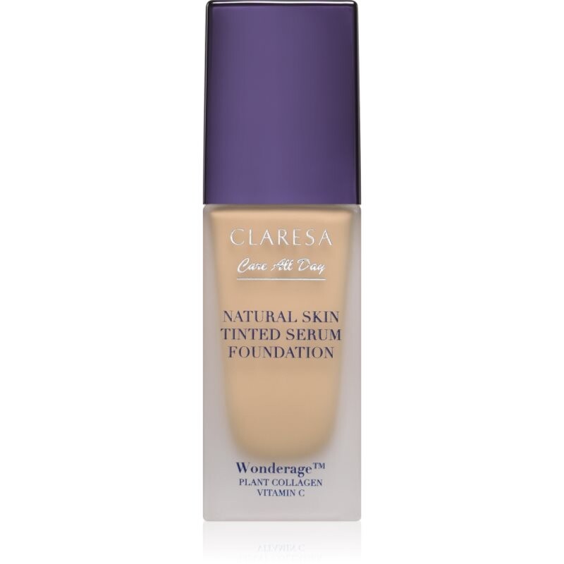 Claresa Care All Day Natural Skin Tinted Serum Foundation light tinted fluid for a natural look shade 2WO Medium Olive 32 ml
