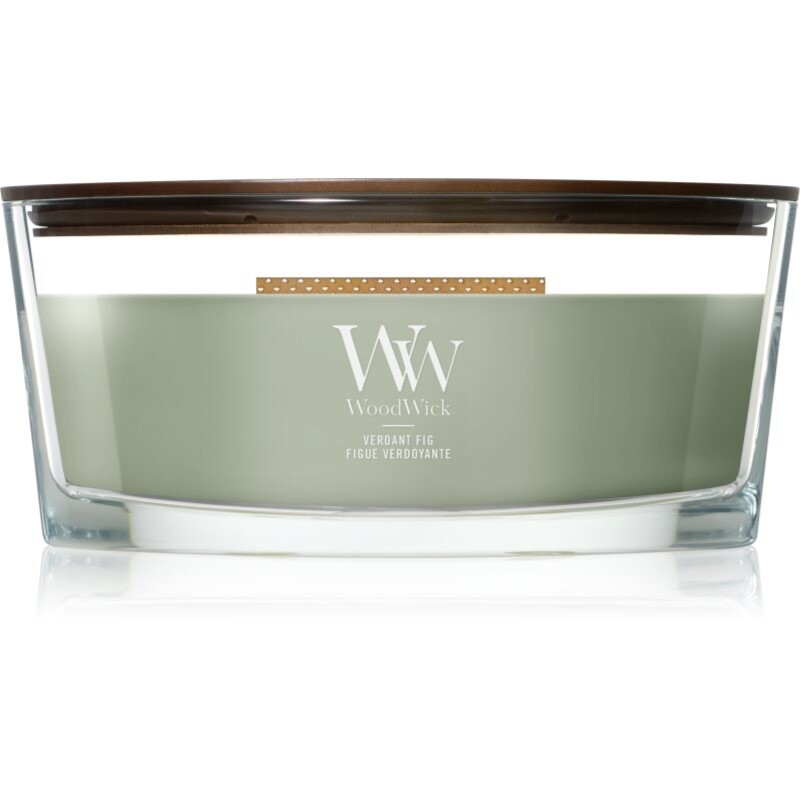 Woodwick Verdant Fig scented candle with wooden wick 453.6 g
