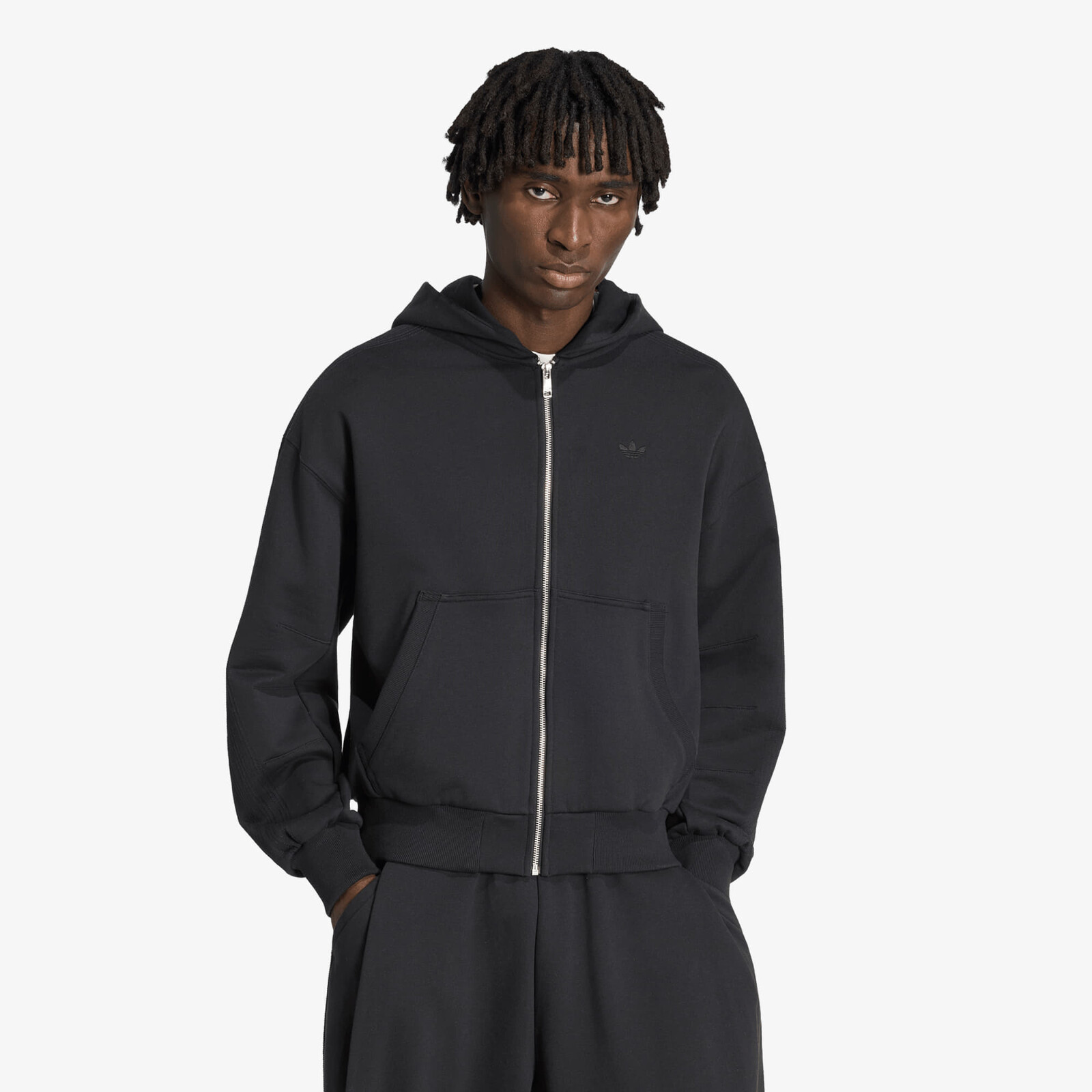 Sweatshirt adidas Premium Essentials Cropped Full Zip Black L