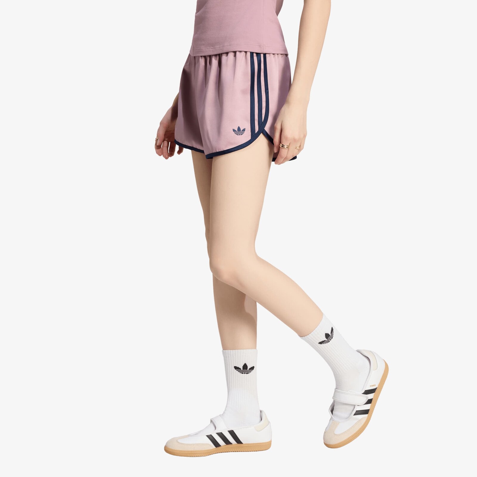 adidas Satin 3s Sprinter Short Magic Mauve/ Night Indigo L